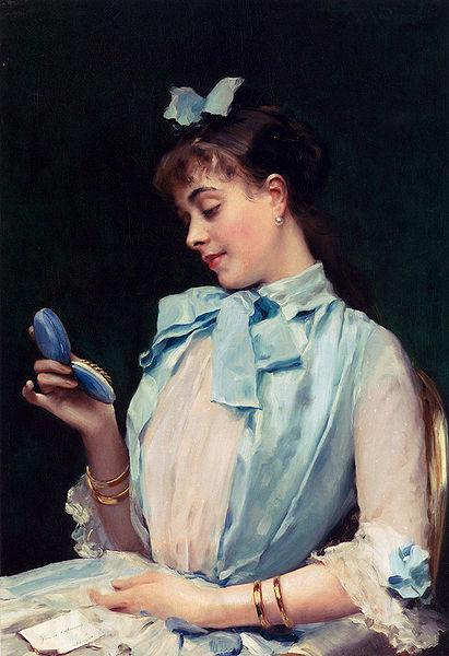 Raimundo Madrazo Portrait Of Aline Mason In Blue Norge oil painting art